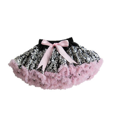 

Buenos Ninos Girls Satin Rosy Ruffle Damascus Pettiskirt Leopard Dance Dress