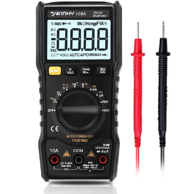

WINHY 108C Full Protection Digital Multimeter Mini Multifunctional Handheld Meter with Flashlight Tools of Electrical Instruments