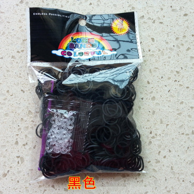 

Three SEMBEM rainbow hair about 100 portable multi-color high elastic stretch rubber band elasticity easy to break