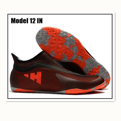 

ShippingMaultby large size mens black orange ankle AG outsole football non-skid outdoor football anti-skid shoes