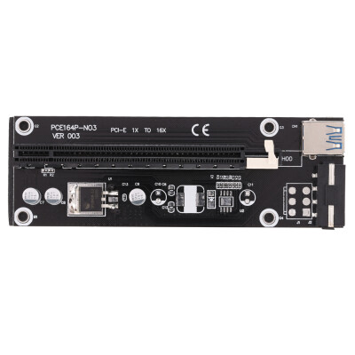 

USB 30 PCI-E PCI Express 1x to 16x Extender Riser Board Card Adapter with SATA Power Cable & USB Cable