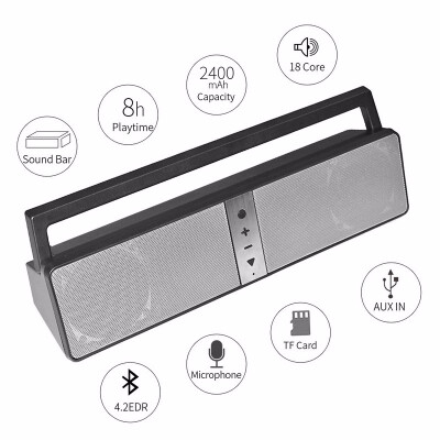 

20 Channel Bluetooth Sound Bar 10-Watts Wireless Speaker with Loud Stereo Sound