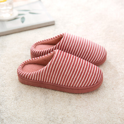 

Women&Men pinstripe anti-slip cotton indoor shoes