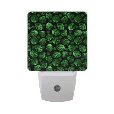 

ALAZA LED Night Light With Smart Dusk To Dawn SensorTropical Floral Hibiscus Orchids Plug In Night Light