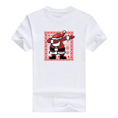 

Dabbing Santa Claus Ugly Christmas Sweater Themed Premium Crewneck Mens T-Shirt