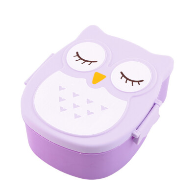 

1050ML Owl Lunch Box Bento food-safe Plastic Food Picnic Container Portable Box