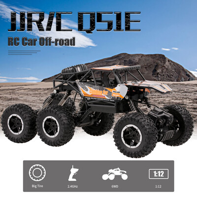 

JJRC Q51E 112 RC Car Off-road 24GHz 6WD Military Truck with Headlight for Kids Gift