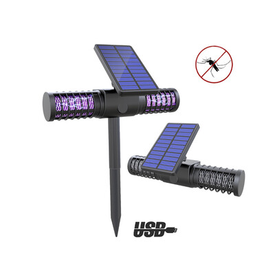 

Solar Mosquito Killer Lamp Outdoor Waterproof Villa Yard Garden LED Light Lawn Camping Lamp Large Bug Zapper Light Whole Night Pro