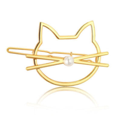 

Cute Cat Shape Metal Hair Clips Girls Animal Shape Pins Hair Accessories