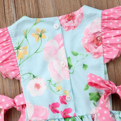 

Cotton Newborn Baby Girl Floral Romper Bodysuit Jumpsuit Clothes Sunsuit Outfits