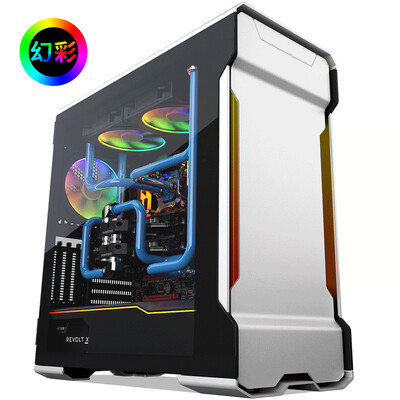 

Wind hunter PHANTEKS 518XTG streamer silver double system tempered glass esports live water-cooled aluminum chassis 3 mm aluminum with 3 fans programmable DRGB lighting effect