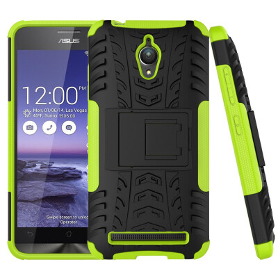 

Fivice Asus Zenfone Go ZC500TG Case TPU anti-fall tire pattern back clip bracket phone case