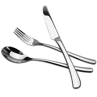 

[Jingdong supermarket] the United States kitchen (maxcook) stainless steel knife and fork spoon tableware three-piece Western tableware silver months MCGC-163 thick anti-hot and drop