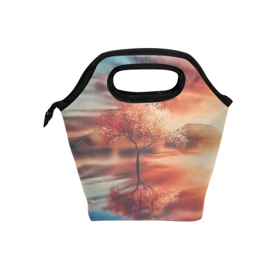 

Shadow Of Trees Lunch Bag Tote Bag Travel Picnic Organizer Lunch Holder Handbags Lunch Bag Box