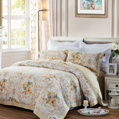 

LUOLAI tencel print bed setbed kit duvet coverbed sheetpillowcase