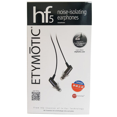 

ETYMOTIC HF5 black moving iron single unit monitoring level hifi in-ear headphones focus on vivid voiceless reduction