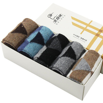 

Arctic cashmere socks male socks rabbit wool socks warm socks thickening men's socks in the tube socks 5 pairs of mixed-color equipment