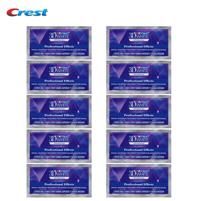 

НЕТ КОРОБКИ Crest 3D White LUXE Whitestrips отбеливание зубов 10 Мешков (20 полосы) Профессиональное Влияние гигиены полости рта,