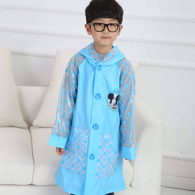 

Disney Disney raincoat children with book bag bit thickened cartoon child poncho YQ1008 pink M code
