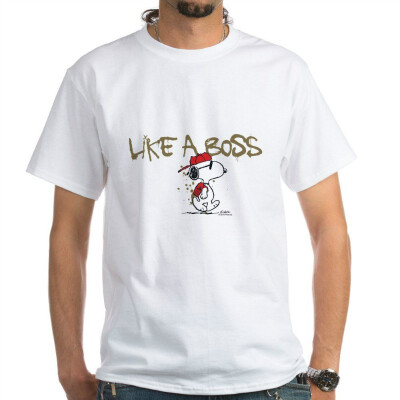 

CafePress - Peanuts Snoopy Like A Boss White T-Shirt - 100 Cotton T-Shirt White