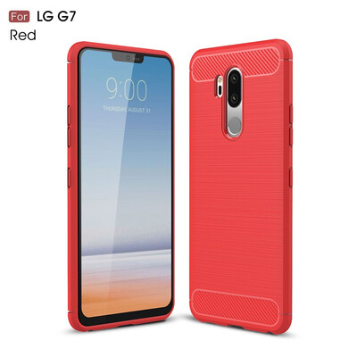 

Fivice LG G7 case Luxury brushed carbon fiber TPU soft shell