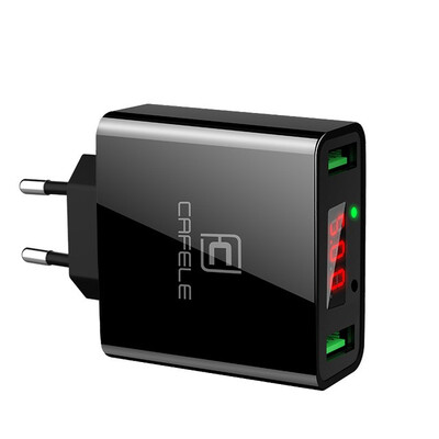 

Cafele Dual USB Mobile Phone Charger for Samsung Universal Portable USB mobile charger Input AC 110-240V Output DC 5V 24A