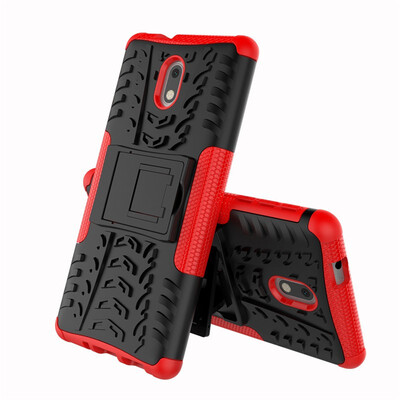 

Fivice Nokia 3 Case TPU anti-fall tire pattern back clip bracket phone case