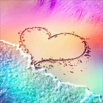 

UpperX The Sandy Beach Heart-Shaped 5D DIY Diamond Painting Cross Stitch Of Diamond Embroidery Diamond Decoration Gifts