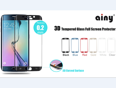

Ainy 0.33mm 3D Защитное Стекло screen protector для Samsung Galaxy S7 edge белое