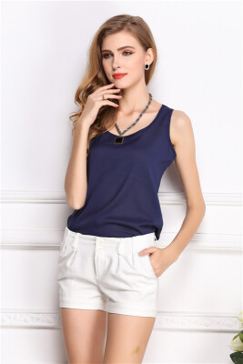 

Chiffon Summer Women Blouses Sling O-neck Loose Big Size Vest Blouse