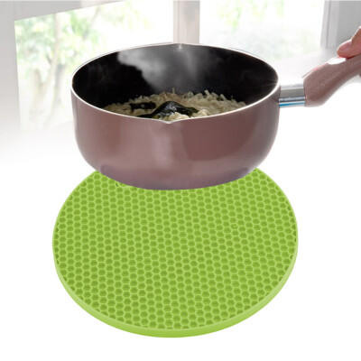 

18*18cm Durable Silicone Round Non-slip Heat Resistant Mat Placemat Pad