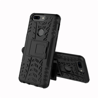 

Fivice One Plus 5T Case TPU anti-fall tire pattern back clip bracket phone case