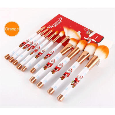 

10x Pro Makeup Brushes Set Foundation Powder Eyeshadow Eyeliner Lip Brush Tool