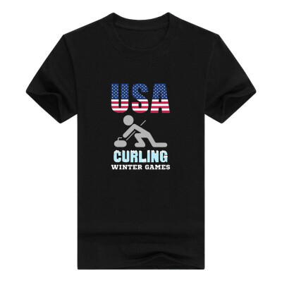 

Curling 2018 Winter Sports Games Chess on Ice Gift T-Shirt