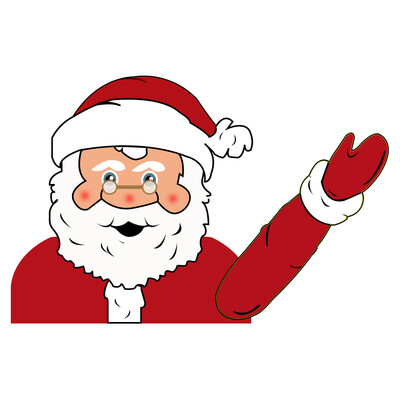 

Christmas Santa Claus Sticker Car Waving Rear Windshield Decal Sticker Wagging Wiper Sticker