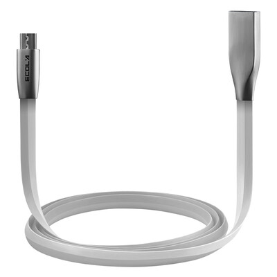 

IKEA (ECOLA) Z series zinc alloy Lightning charge data cable support Apple iphone6 ​​/ 6S / plus / 6SE and other IOS9.3 and the following system Z20WT white