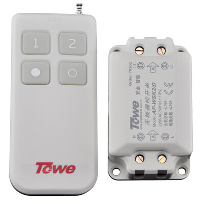 

With the TOWE electric light wireless remote control section switch 220V two independent remote control switch