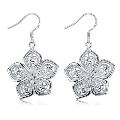 

MyMei Woman Earring Flower Silver Pendant Jewelry Fancy Earring elegance