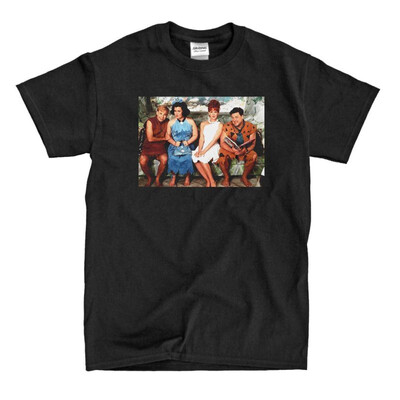 

Classic Flinstones Movie Cast Black T-shirt
