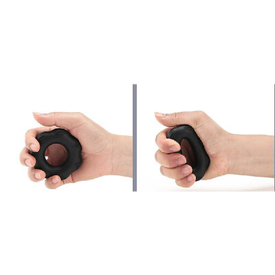 

Silica Gel Portable Muscle Power Training Silicone Grip Ring Exerciser Strength Finger Hands Grip Fitness Equipement Black
