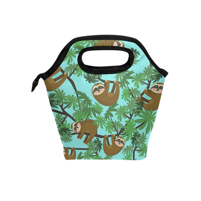

Lunch Bag Tote Bag Brown Sloth Travel Picnic Organizer Lunch Holder Handbags Lunch Bag Box for Office