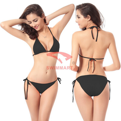 

MyMei Solid color Sexy brazilian Poly Bikini classic bikini sexy bandage lingerie beach underwear bathing for sexy women