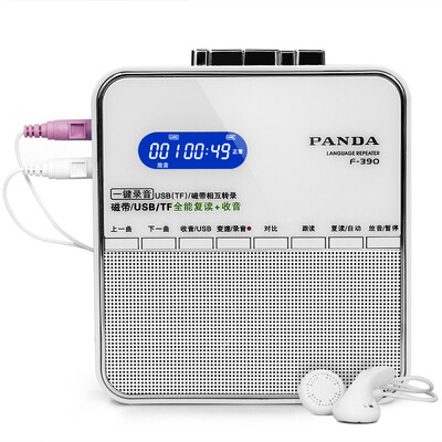

Panda PANDA F-390 Language Recorder Recorder Tape & USB \ TF Card Reciprocator MP3 Player u Disk Player FM Radio White