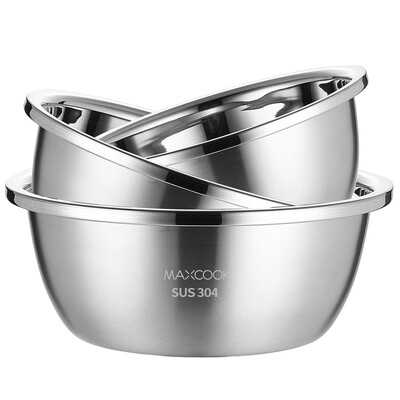 

American kitchen maxcook 304 stainless steel sink thicken thickening sauce basin sink&basin taste bucket set extra large three-piece MCWA959