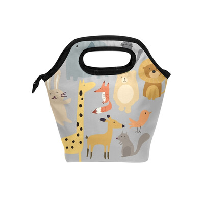 

Lunch Bag Tote Bag Forest Animals Travel Picnic Organizer Lunch Holder Handbags Lunch Bag Box for Office