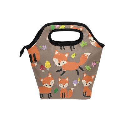 

Lunch Bag Tote Bag Orange Fox Travel Picnic Organizer Lunch Holder Handbags Lunch Bag Box