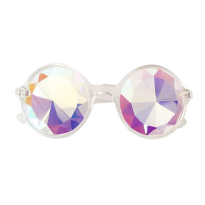 

US Stock Kaleidoscope Glasses Rave Festival Party EDM Sunglasses Diffracted Lens