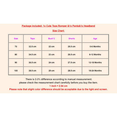 

Newborn Baby Girl Cotton Top Romper Shorts Pants Outfits Clothes Summer US Stock