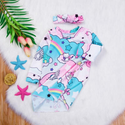 

Newborn Baby Girl Kid Unicon Dress Toddler Casual Dresses Outfit Clothes