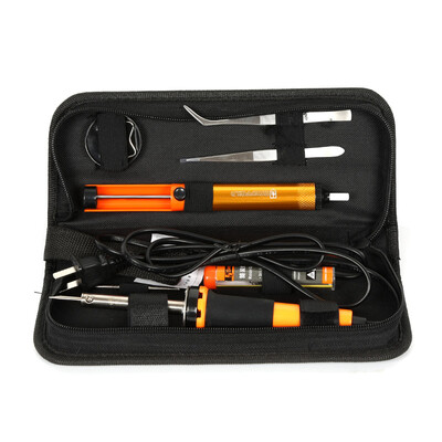 

Steel shield SHEFFIELD T130011 portable 7 sets of 30W electric iron kit tweezers solder wire suction tin iron frame electronic electrical maintenance